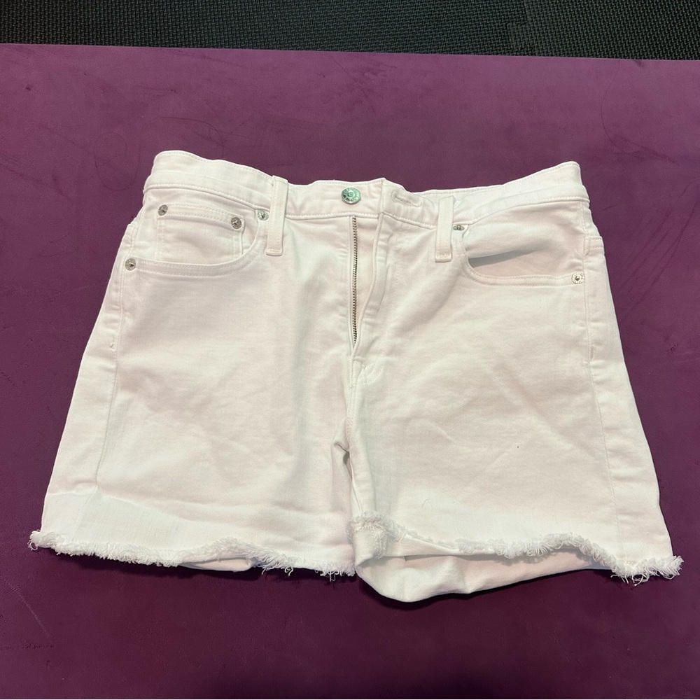 J Crew Denim Short in White 27